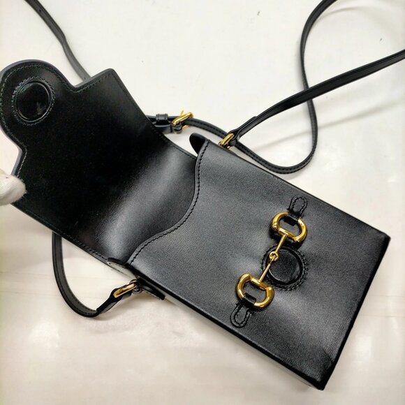 Gucci Black Leather Shoulder Bag mon590-101625 - Picture 11 of 16